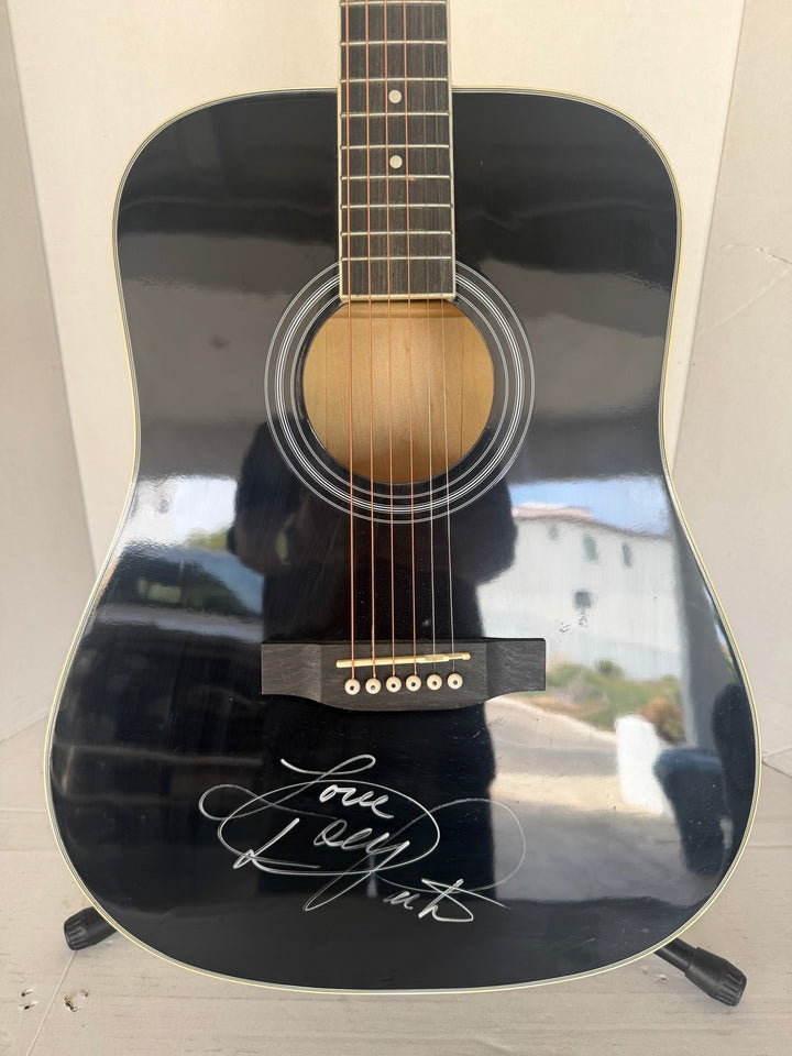 Dolly Parton full size acoustic guitar signed with proof