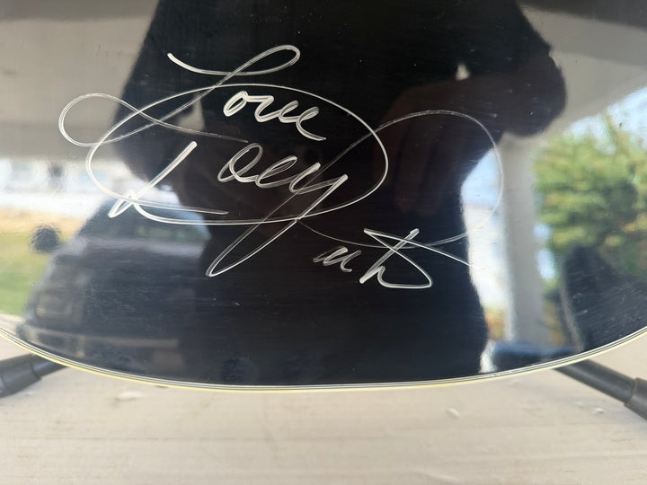 Dolly Parton full size acoustic guitar signed with proof