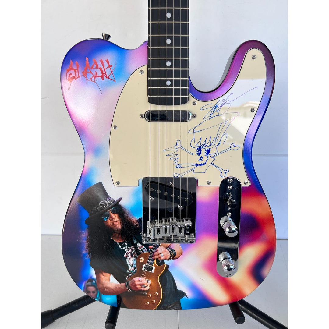 Saul Hudson "Slash " of Guns N Roses "One of A Kind " full size relecaster electric guitar signed with proof.