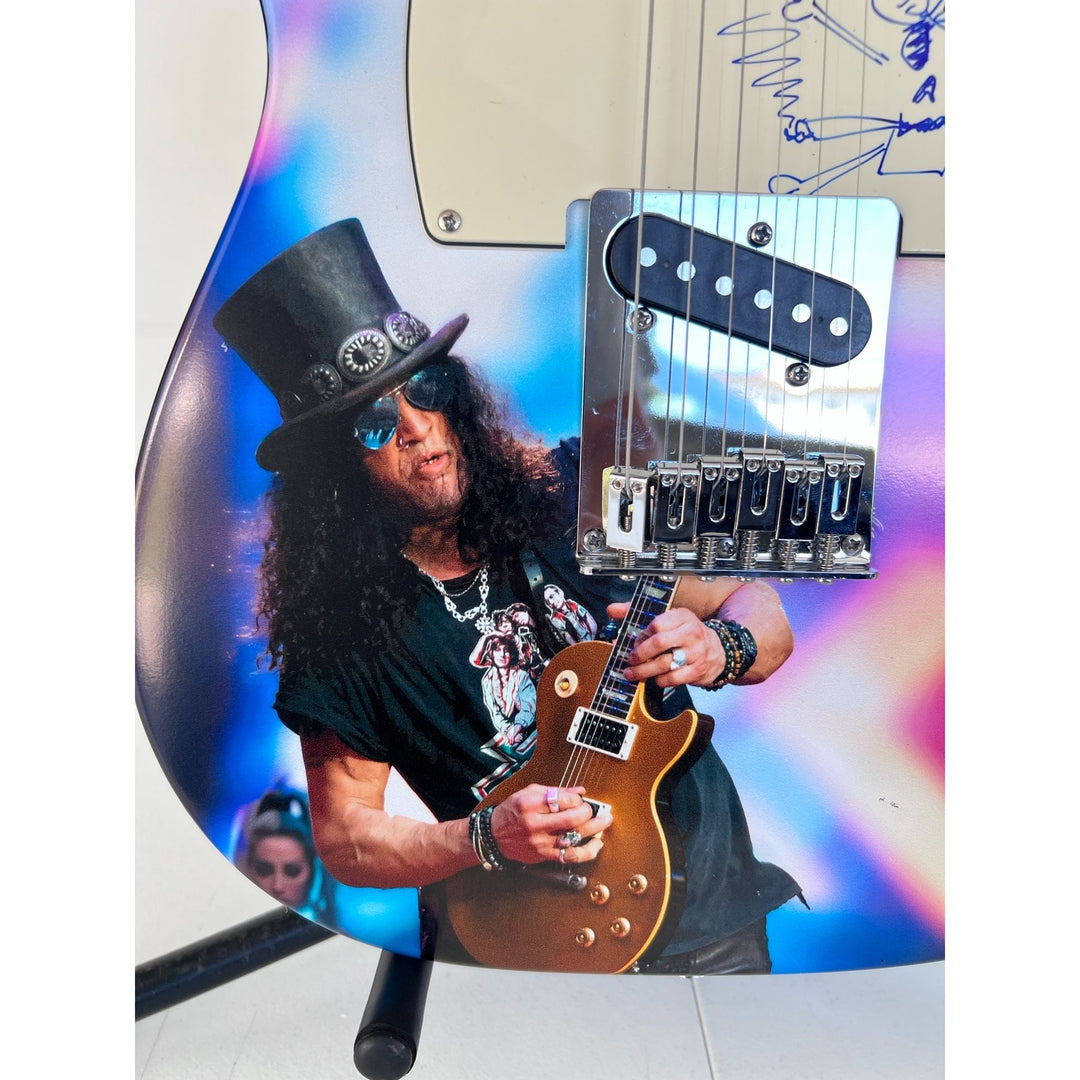 Saul Hudson "Slash " of Guns N Roses "One of A Kind " full size relecaster electric guitar signed with proof.