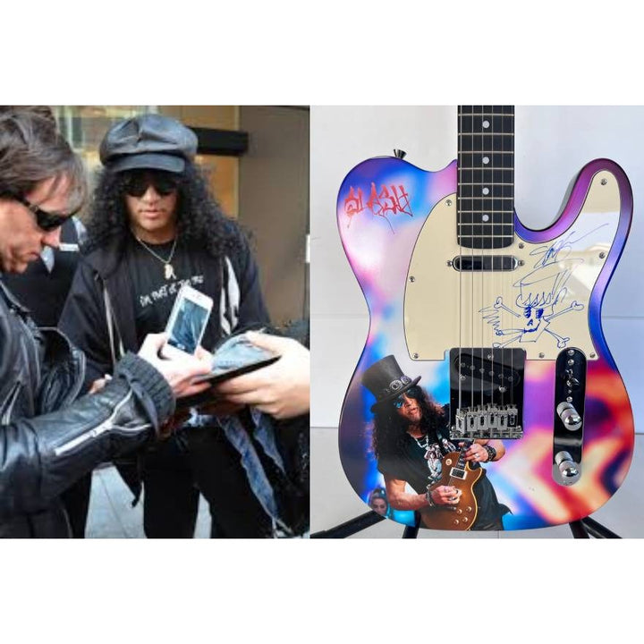 Saul Hudson "Slash " of Guns N Roses "One of A Kind " full size relecaster electric guitar signed with proof.
