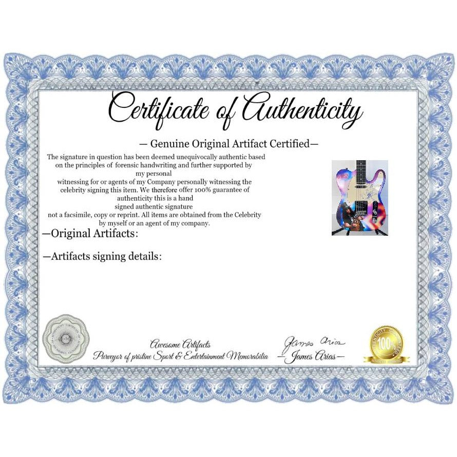 Saul Hudson "Slash " of Guns N Roses "One of A Kind " full size relecaster electric guitar signed with proof.