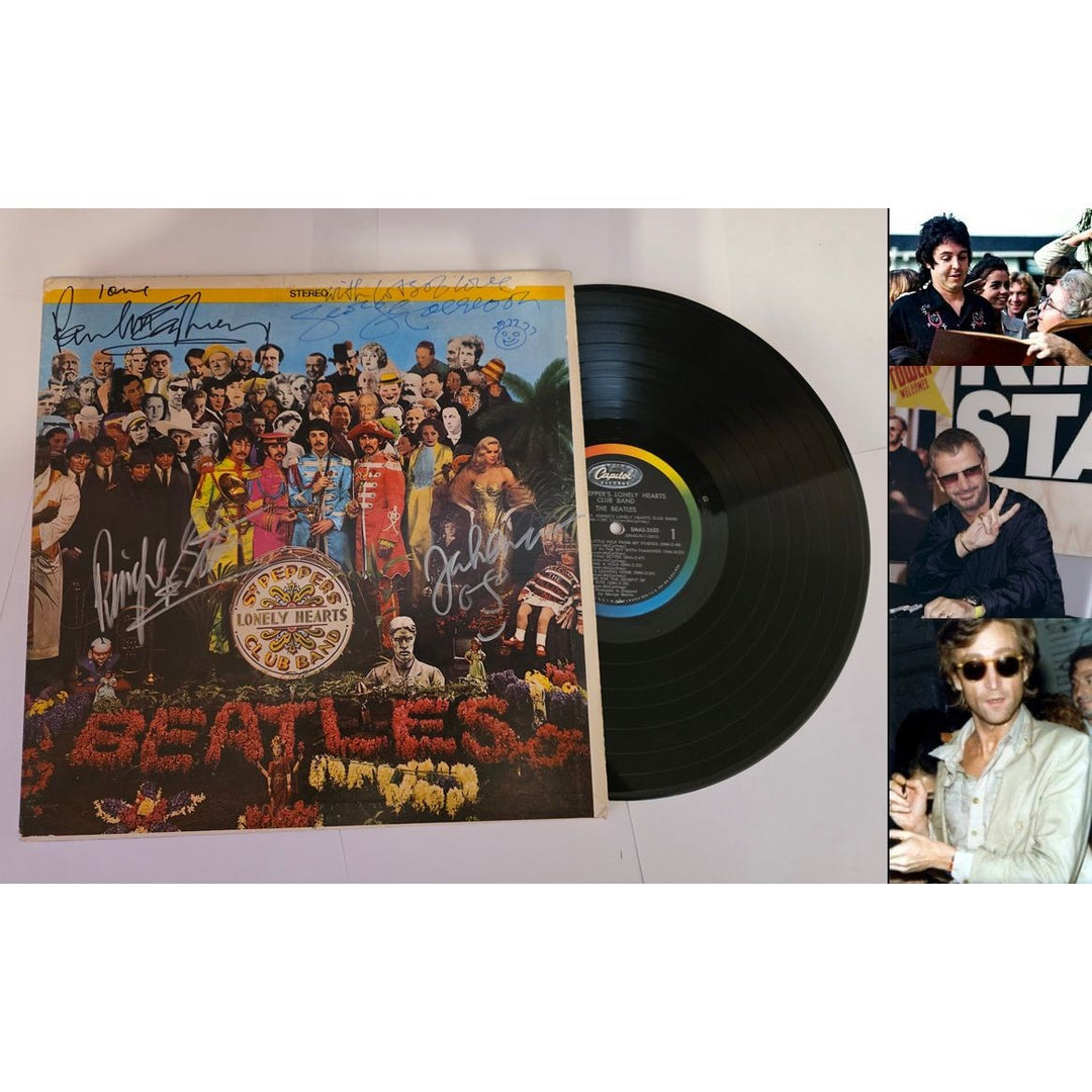 The Beatles "Sgt. Pepper's Lonely Hearts Club Band" LP signed with proof.