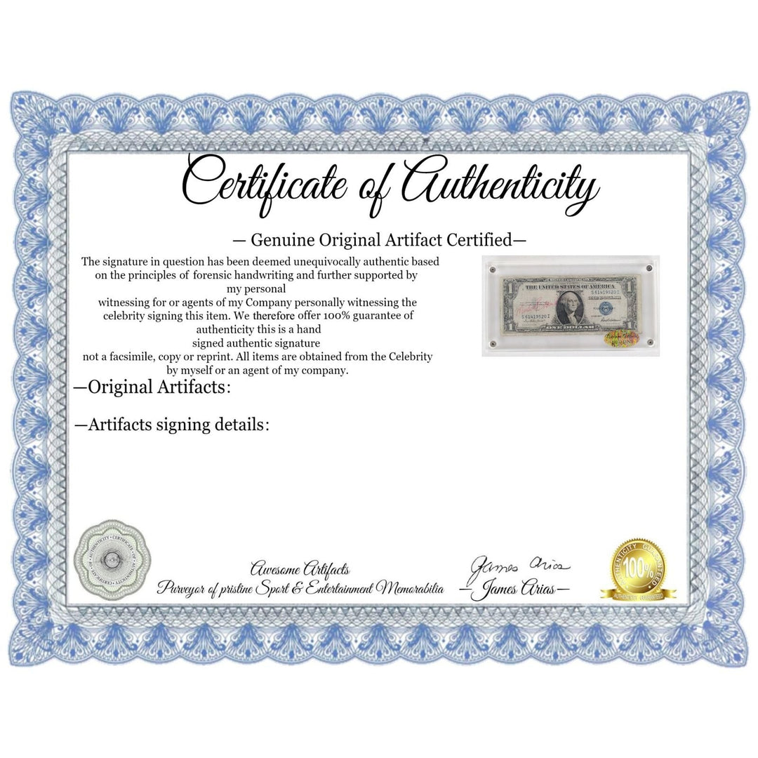 Marlon Brando 1939 Silver Certificate genuine vintage US currency Awesome Artifacts