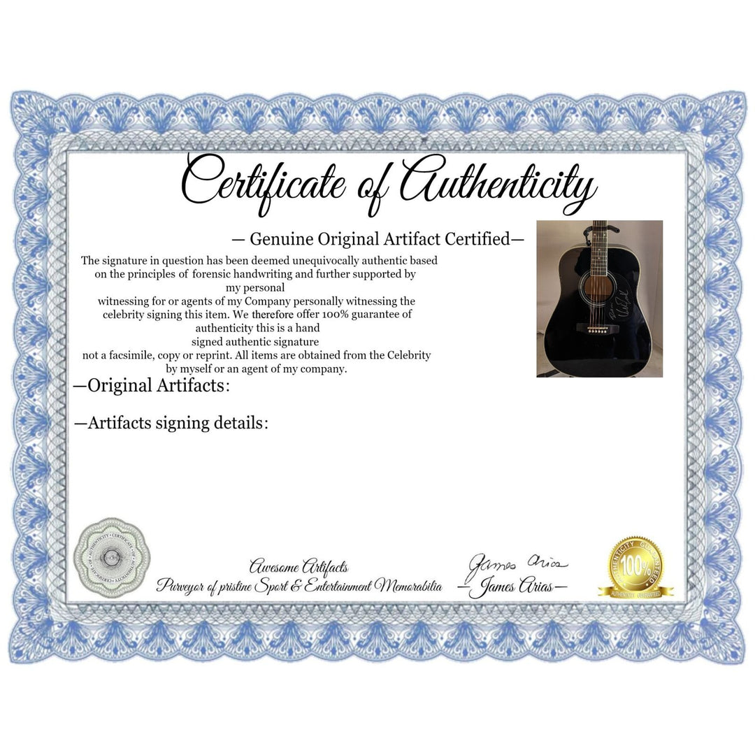 Kid Rock "Robert James Ritchie" 41' full size acoustic guitar signed with proof