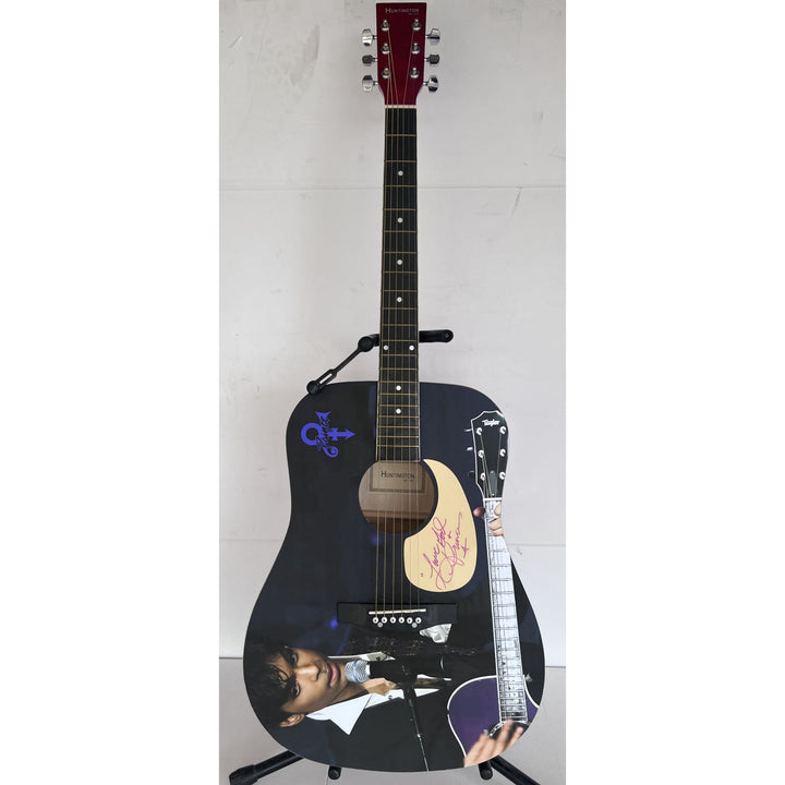 Prince Rogers Nelson   one of a kind full size acoustic guitar signed with poof.