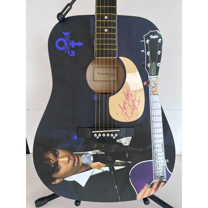 Prince Rogers Nelson   one of a kind full size acoustic guitar signed with poof.