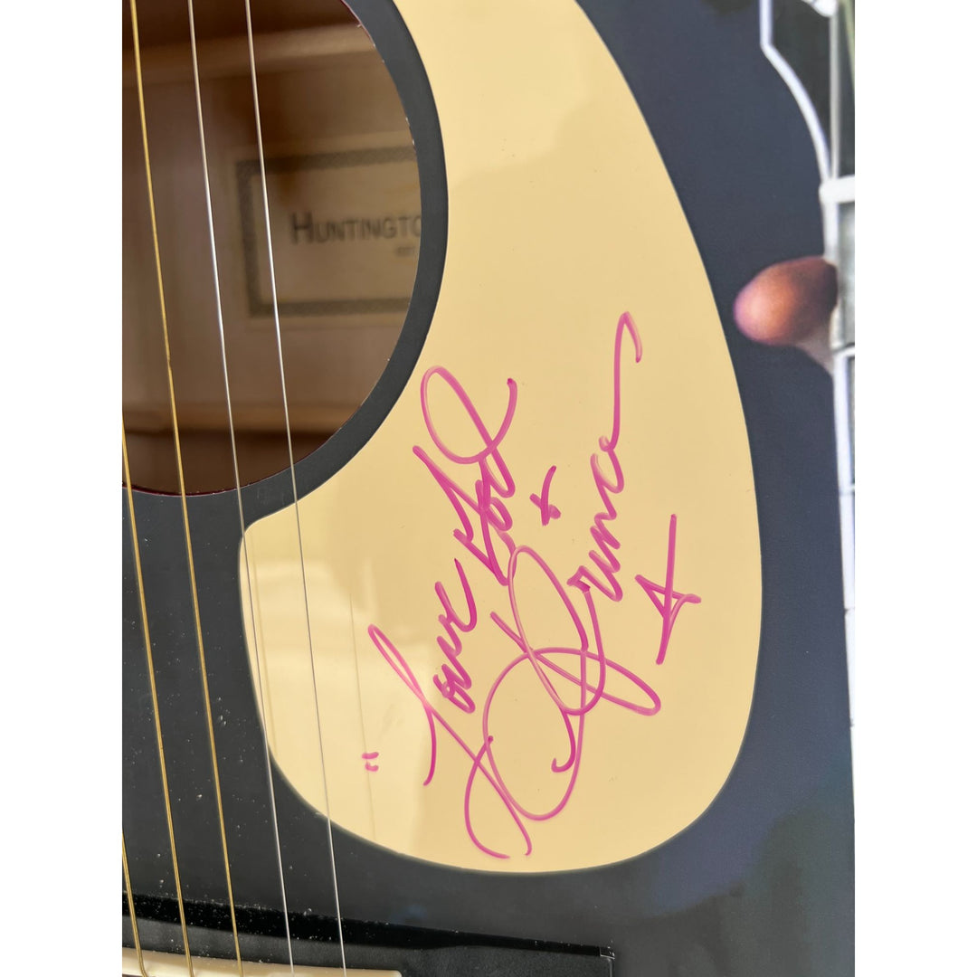Prince Rogers Nelson   one of a kind full size acoustic guitar signed with poof.