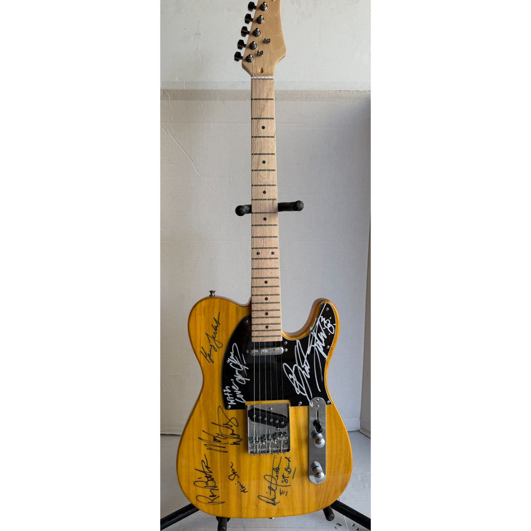 Bruce Springsteen Clarence Clemons and the E street band Telecaster electric guitar signed with proof.