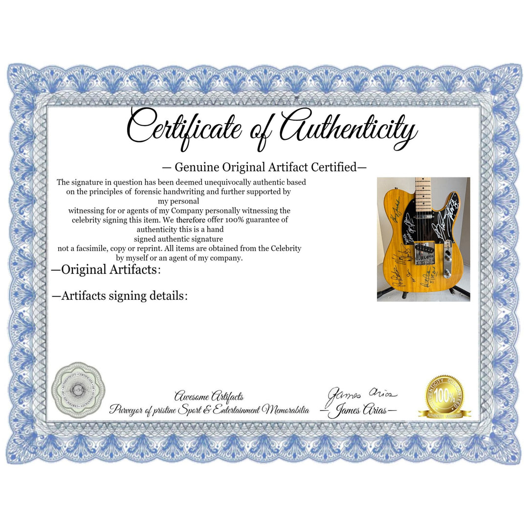 Bruce Springsteen Clarence Clemons and the E street band Telecaster electric guitar signed with proof.