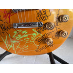 Load image into Gallery viewer, Deftones, Korn, Tool. Limp Bizkit &amp; System of the Down Gold Les Paul electric guitar signed with proof
