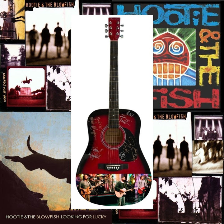 Darius Drucker Hootie and the Blowfish One of a Kind full size acoustic guitar signed with proof.