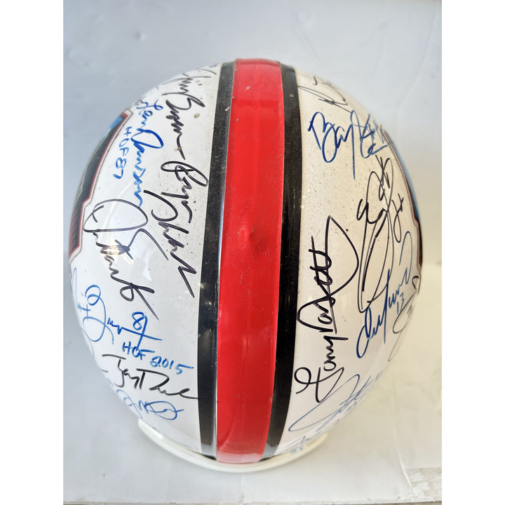NFL Riddell Pro model Hall of Fame logo helmet signed by 30 plus HOFERS with proof $8995