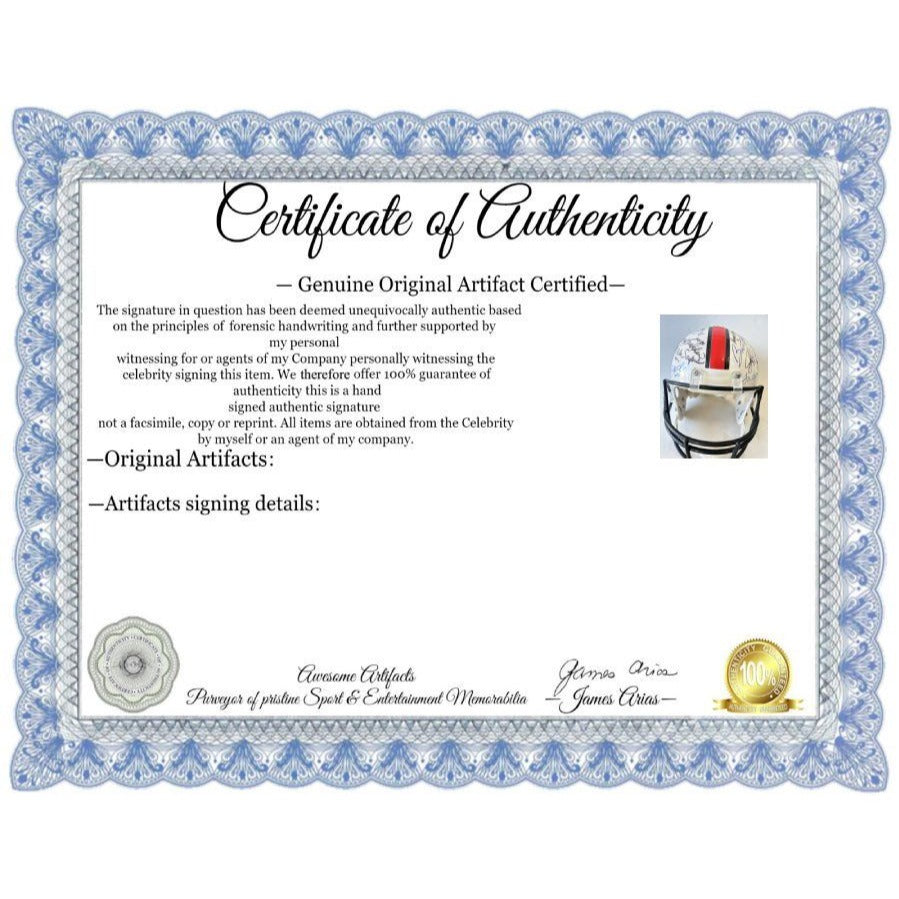 NFL Riddell Pro model Hall of Fame logo helmet signed by 30 plus HOFERS with proof $8995