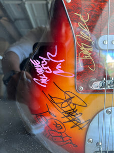 W. Axel Rose Slash Guns N Roses Band signed and framed guitar with proof..