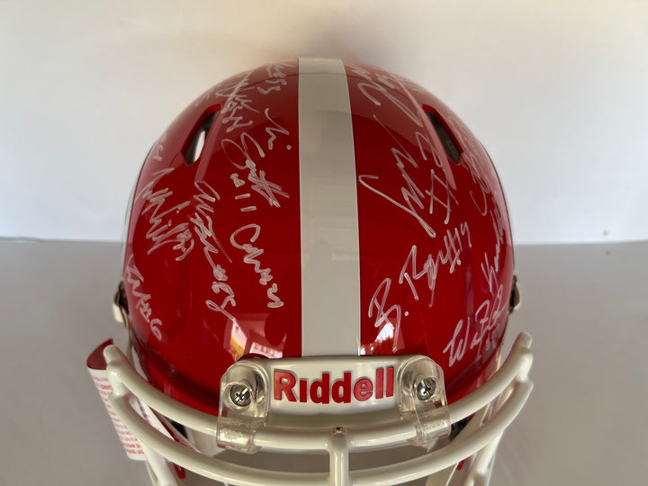 Georgia Bulldogs Stetson Bennett Kirby Smart Brock Bowers Georgia Bulldogs 2022-23 team signed Speed Riddell authentic