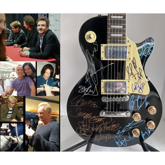 Duran Duran, The Police, Spandau Ballet Tears for Fears Les Paul electric guitar signed with proof