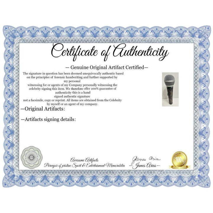 Bruce Springsteen signed microphone with proof