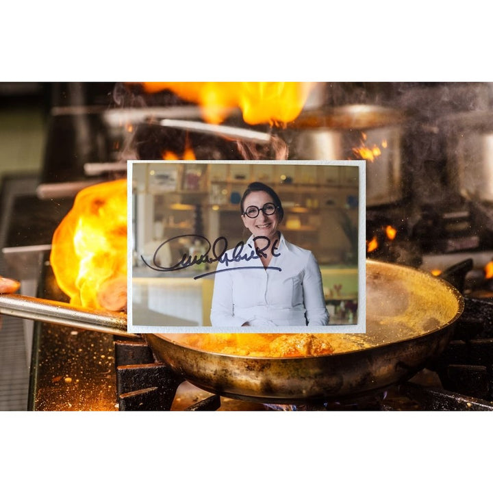 Anne-Sophie Pic one of the Worlds greatest Chefs 5x7 photograph signed.