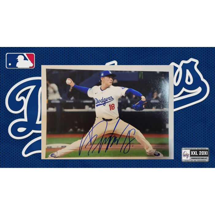 Yoshinobu Yamamoto Los Angeles Dodgers 5x7 photo signed with proof