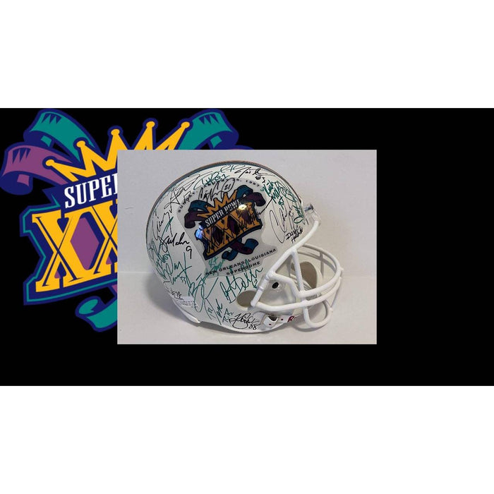 Green Bay Packers Superbowl XXXI LMTD Edition Riddell full size helmet Brett Favre Reggie White Desmond Howard 40 sigs plus