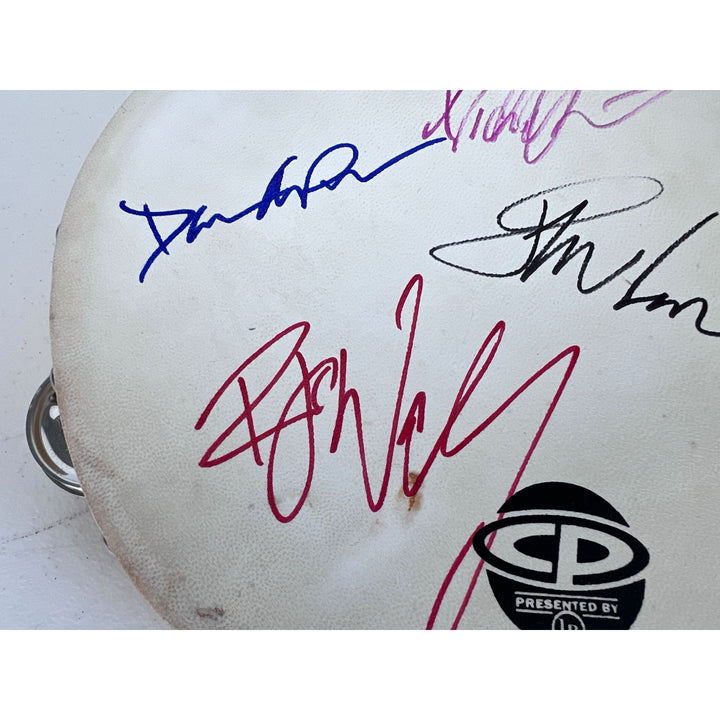 Pink Floyd David Gilmour, Roger Waters, Nick Mason, Richard Wright, 10' tambourine signed with proof.