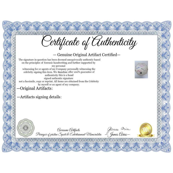 Pink Floyd David Gilmour, Roger Waters, Nick Mason, Richard Wright, 10' tambourine signed with proof.