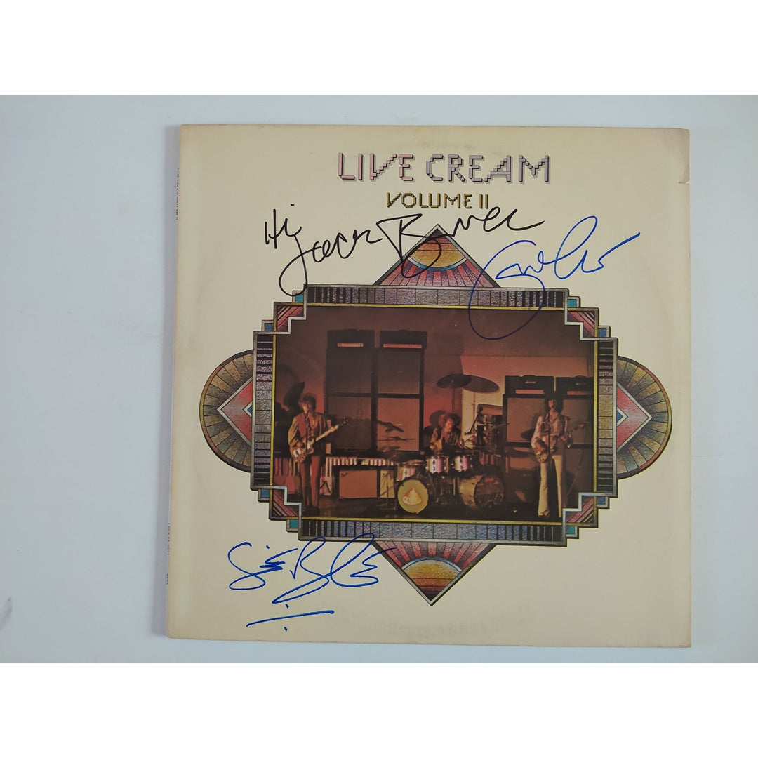 Ginger Baker Jack Bruce Eric Clapton Cream live Volume 2 original LP signed with proof