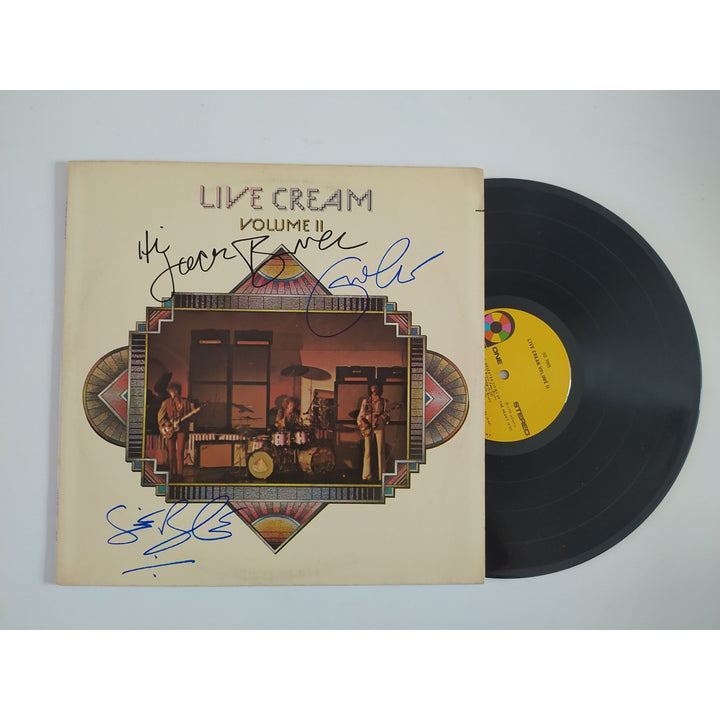 Ginger Baker Jack Bruce Eric Clapton Cream live Volume 2 original LP signed with proof