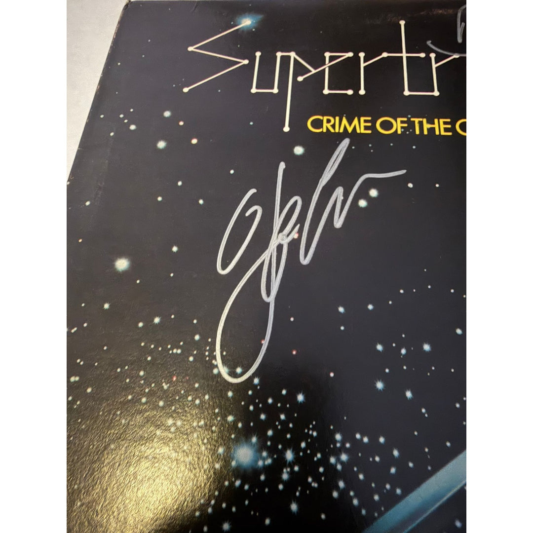 Super Tramp "Crime of the Century" original LP Roger Hodgson, Rick Davies, Bob Siebenberg, John Helliwell and Dougie Thomson signed.
