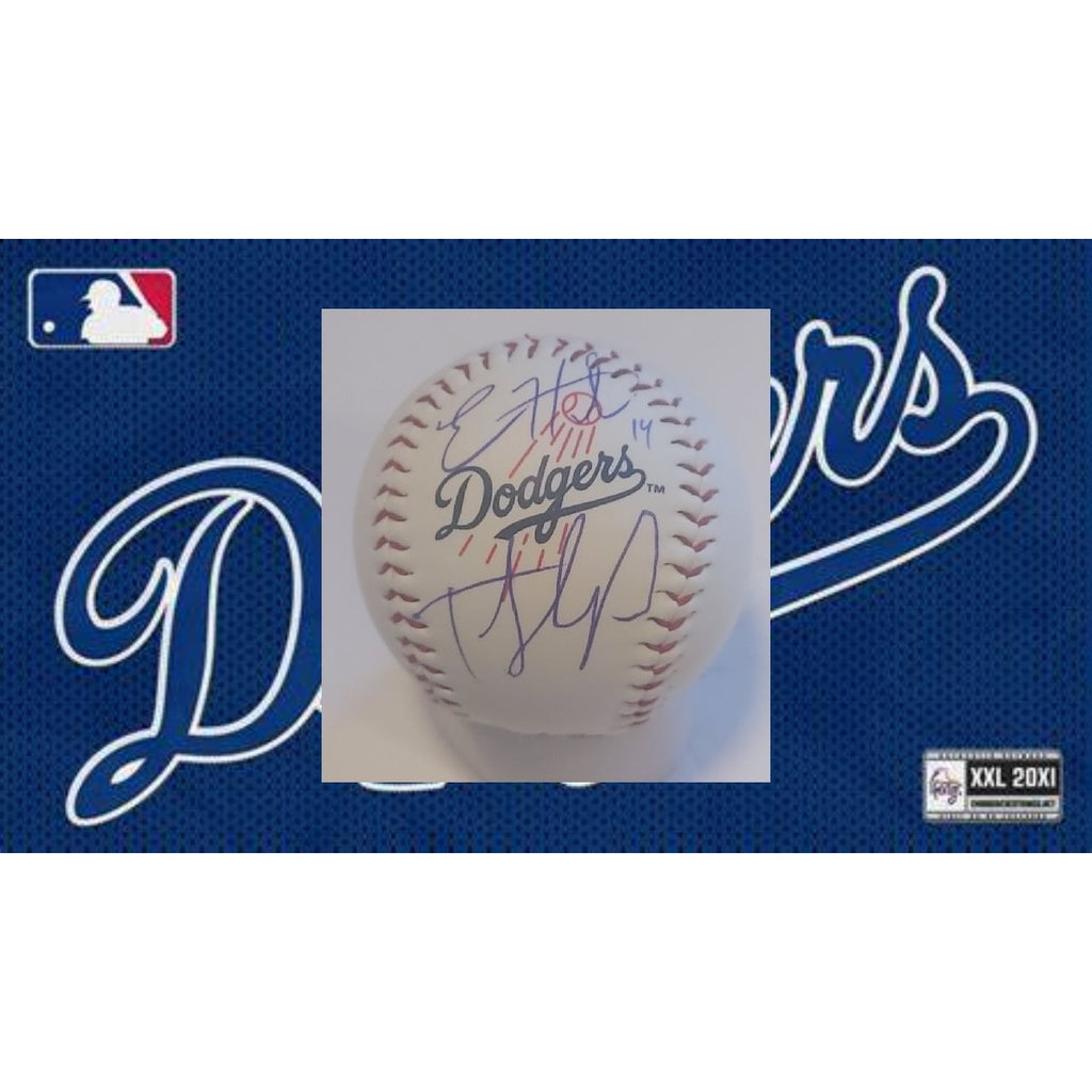 Los Angeles Dodgers official Rawlings MLB baseball Enrique Kiki Hernandez Teoscar Hernandez signed with proof