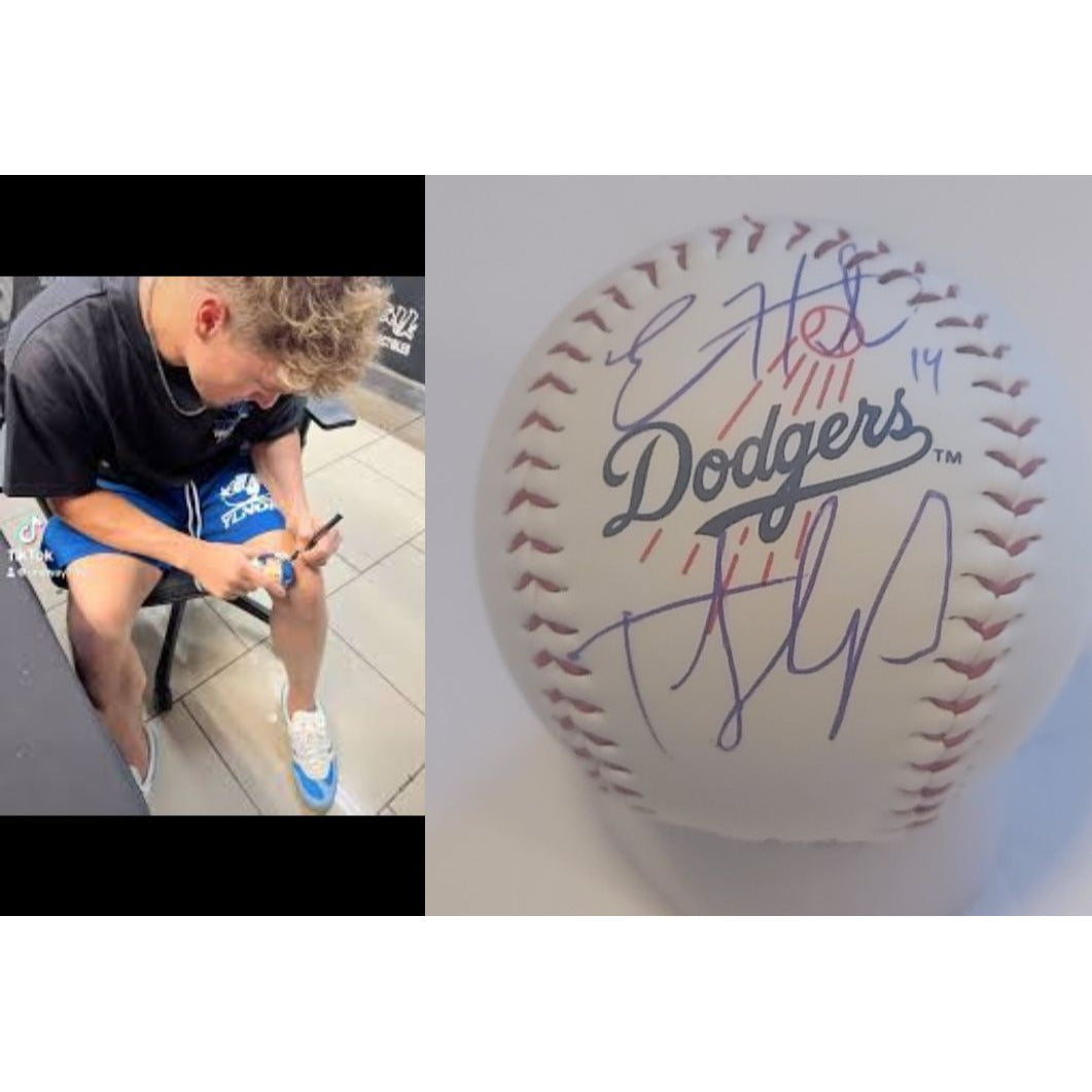 Los Angeles Dodgers official Rawlings MLB baseball Enrique Kiki Hernandez Teoscar Hernandez signed with proof