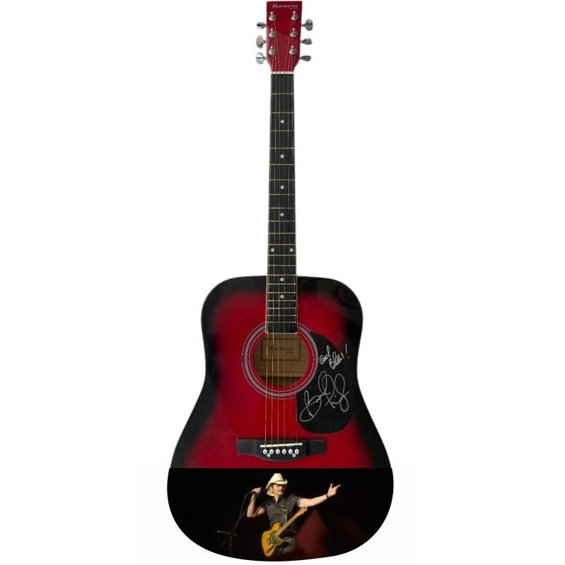 Brad Paisley One of a Kind full size acoustic guitar signed with proof.