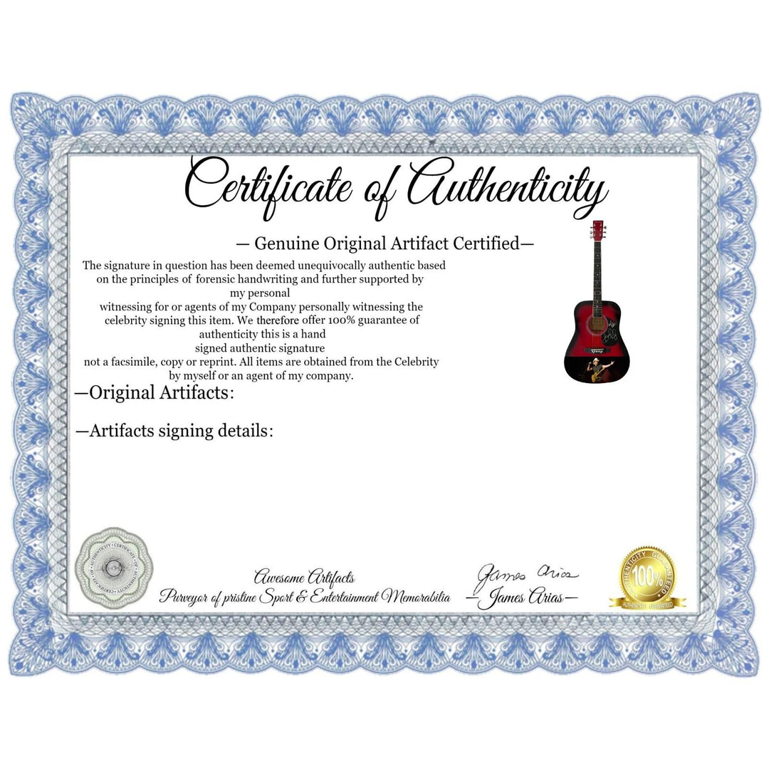 Brad Paisley One of a Kind full size acoustic guitar signed with proof.