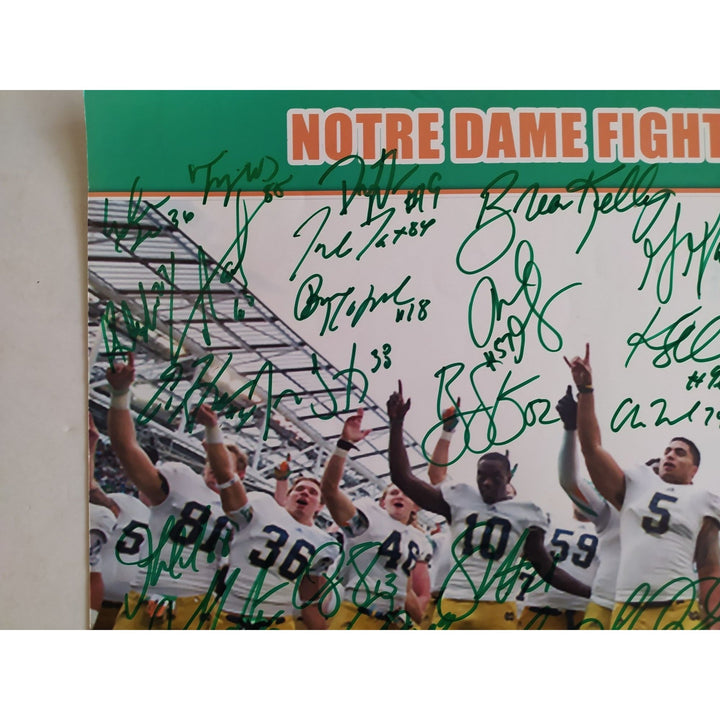Notre Dame Fighting Irish 2012 team signed photo Awesome Artifacts