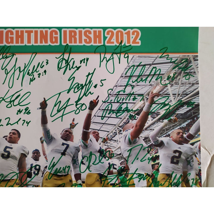 Notre Dame Fighting Irish 2012 team signed photo Awesome Artifacts