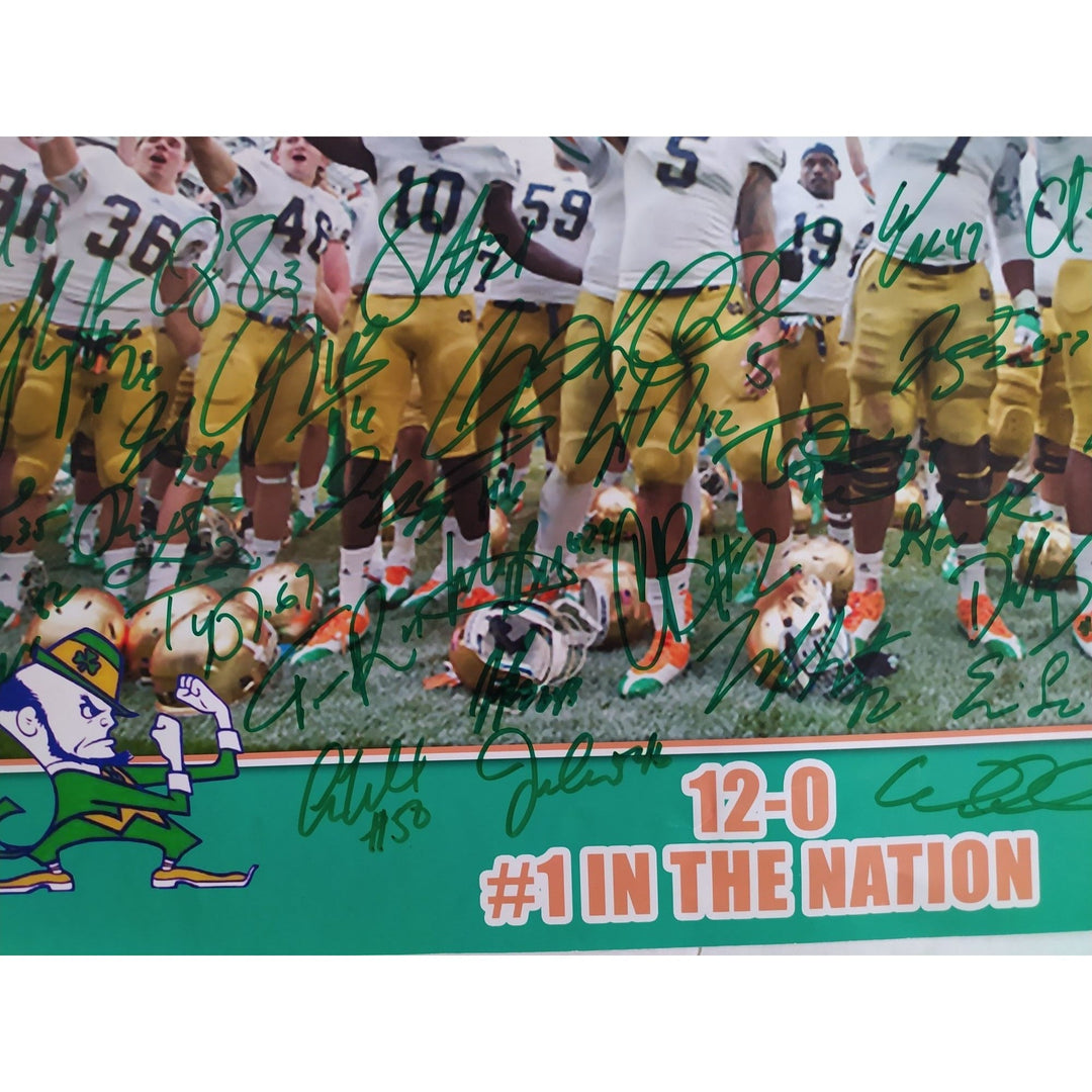 Notre Dame Fighting Irish 2012 team signed photo Awesome Artifacts