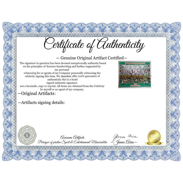 Notre Dame Fighting Irish 2012 team signed photo Awesome Artifacts