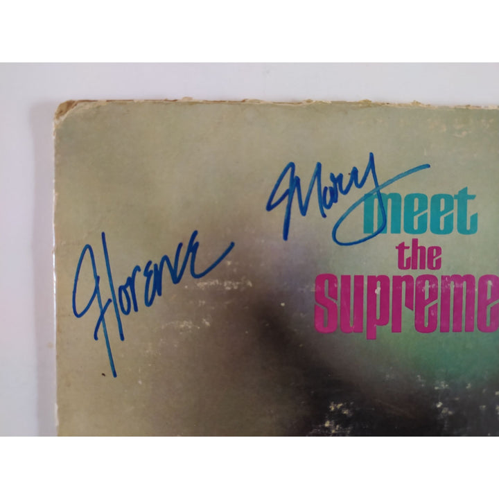 The Supremes Meet The Supremes Diana Ross Mary Wilson Florence Ballard original LP signed with proof