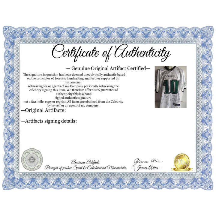 D'Shaun Jackson Philadelphia Eagles 2012 team signed authentic XL jersey