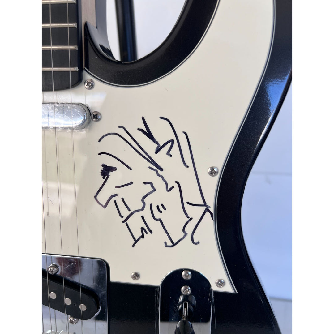 Tom Petty ONE OF A KIND full size telecaster electric guitar signed with proof & sketch (by Tom himself ).