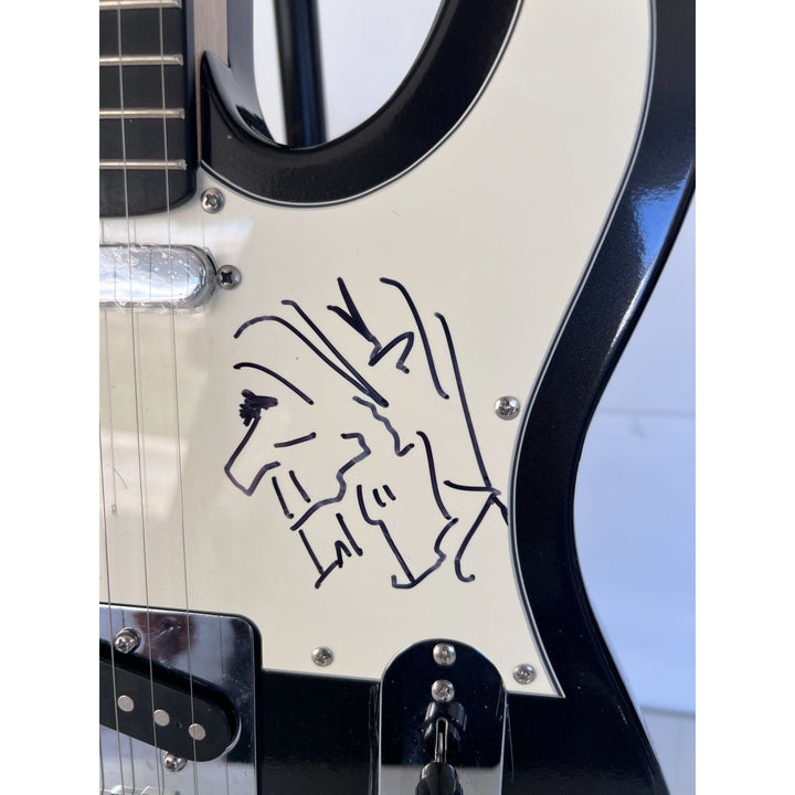 Tom Petty ONE OF A KIND full size telecaster electric guitar signed with proof & sketch (by Tom himself ).