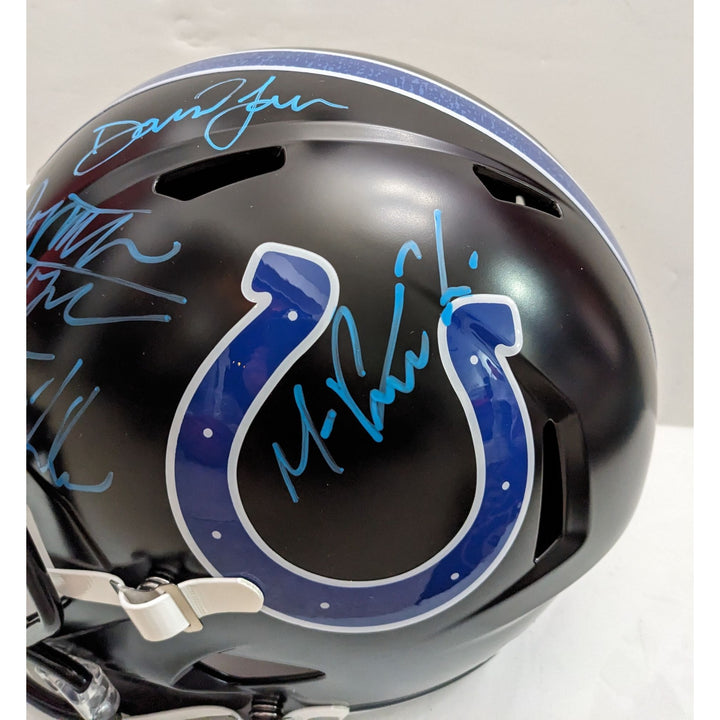 Jonathan Taylor, Daniel Jones, Ty Warren, Michael Pittman Jr. Indianapolis Colts 2025 Riddell speed full size helmet signed with proof