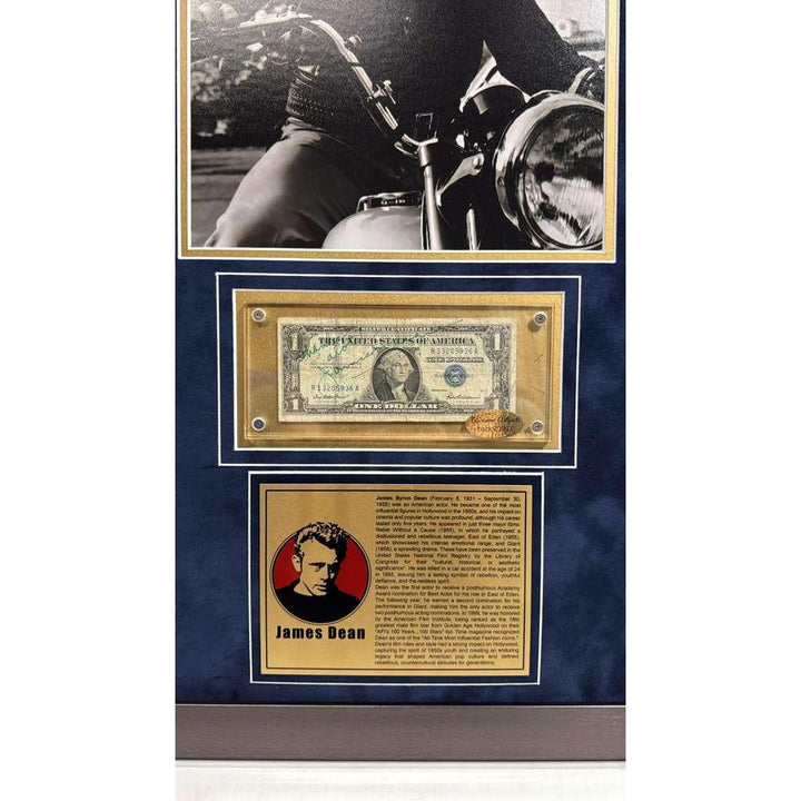 James Dean 1939 silver certificate signed with museum quality frame