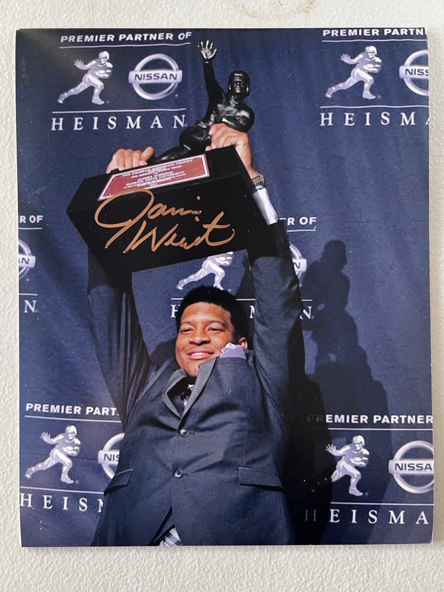 Jameis Winston Florida State Seminoles Heisman Trophy winner 8x10 photo signed