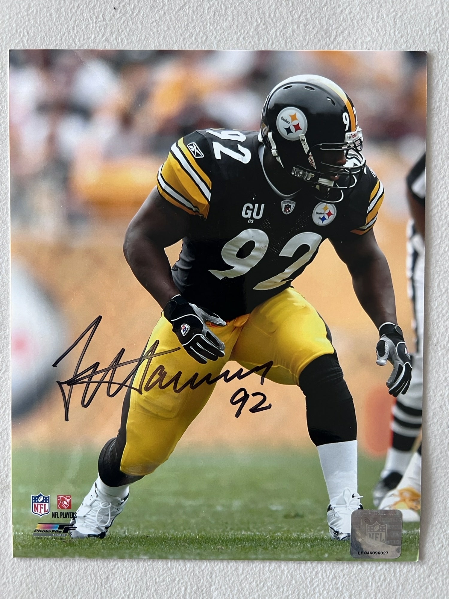 James Harrison Pittsburgh Steelers 8x10 photo signed