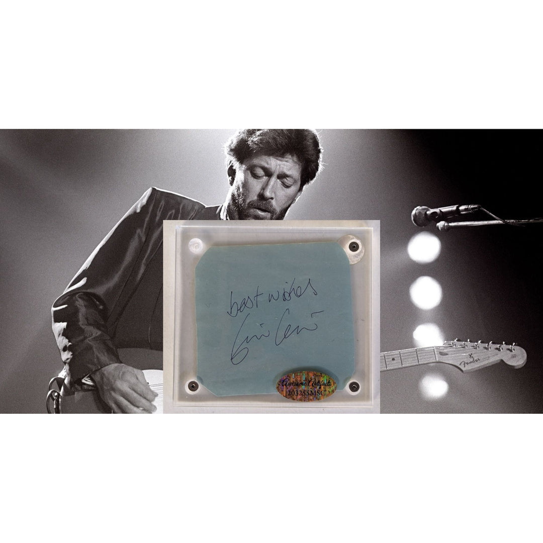 Eric Clapton Vintage autograph book page signed with proof