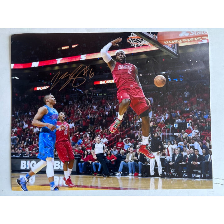 LeBron James Miami Heat 16 x 20 photo signed with proof