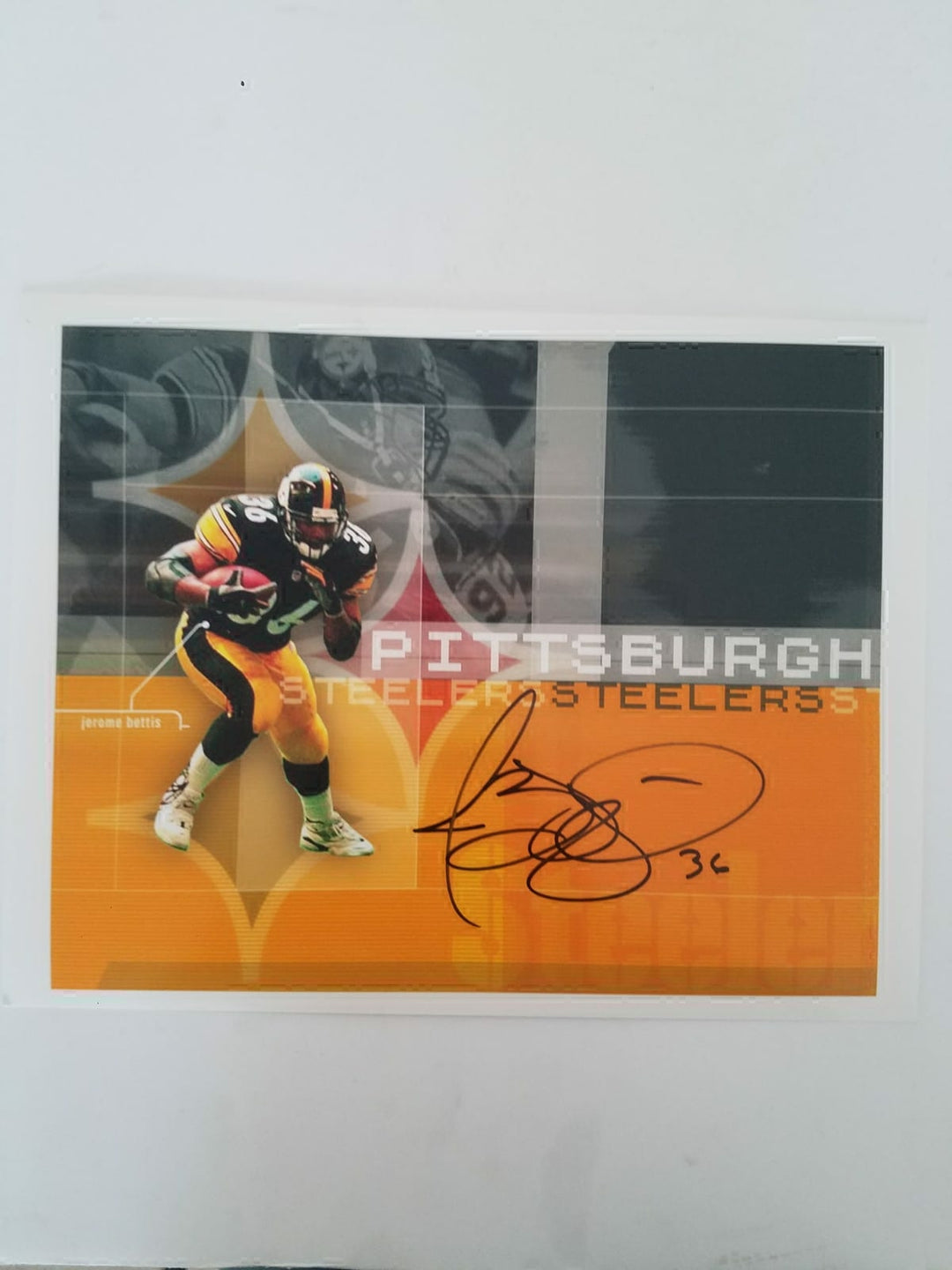 Jerome Bettis Pittsburgh Steelers Hall of Famer 8x10 photo signed with proof