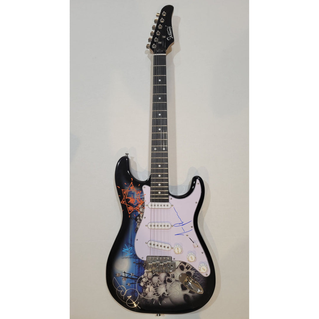 Maynard James Keenan Danny Carey Justin Chancellor Adam Jones unique full size electric guitar signed with proof - Awesome Artifacts